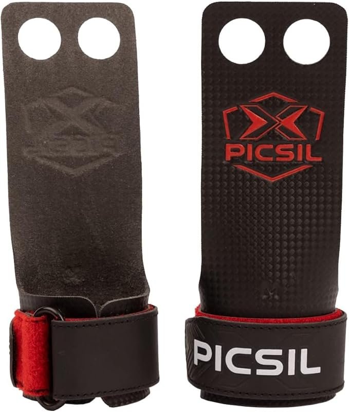 PICSIL - Maniques RX, Grips Professionnels en Fibre de Carbone, Fins et Résistants, Utilisation avec Magnésie, pour Cross Training, Gymnastique et Calisthenics