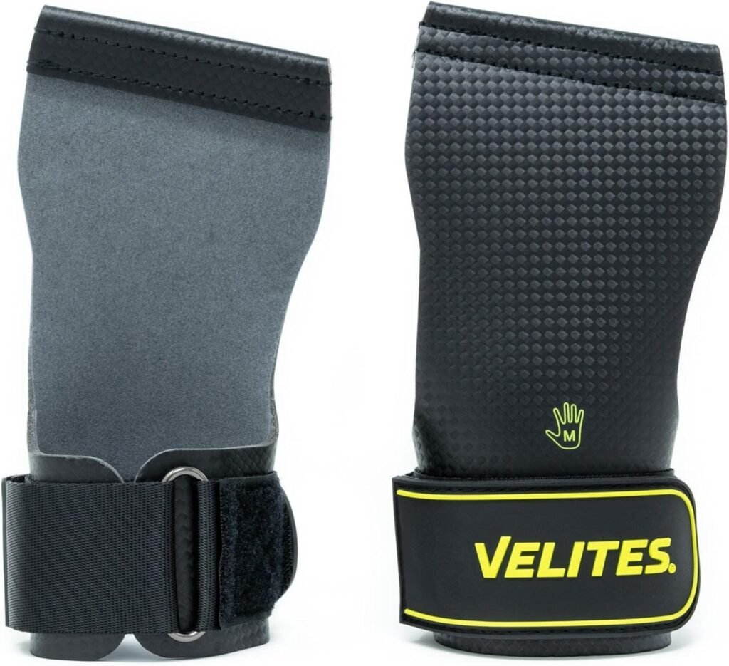 Velites - Quad Carbon I Calleras Professionnelles pour Les athlètes Cross Training ou Gymnastique | 100% Vegan I Utilisation avec du magnésium, Transitions Rapides I Bande Cadeau
